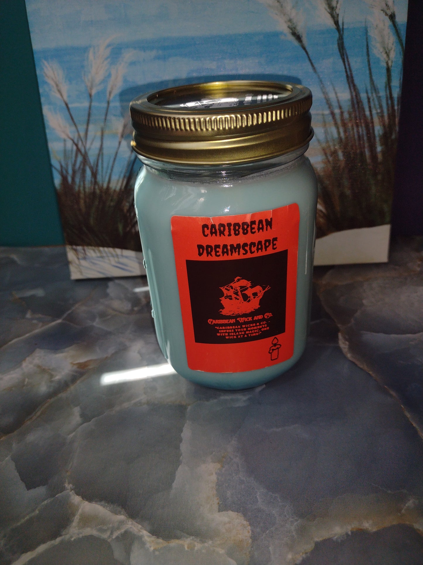 Caribbean Dreamscape 16 oz glass candle