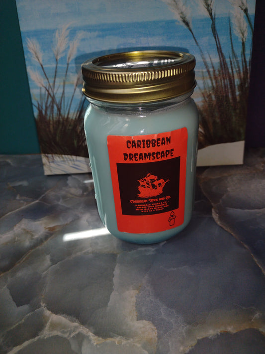 Caribbean Dreamscape 16 oz glass candle