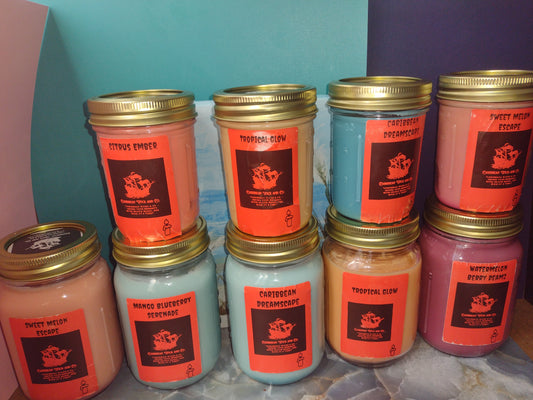 Caribbean Dreamscape 8oz glass candle